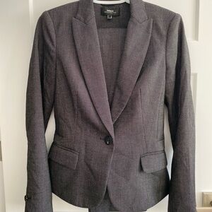 Mexx Metropolitan Charcoal Textured Blazer and Pants